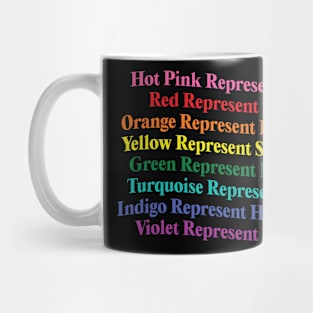 Meaning Of Rainbow Colors Mug